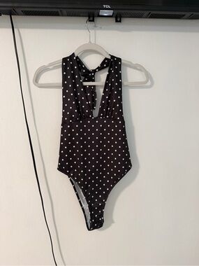 Polka Dot Bodysuit - Black & White